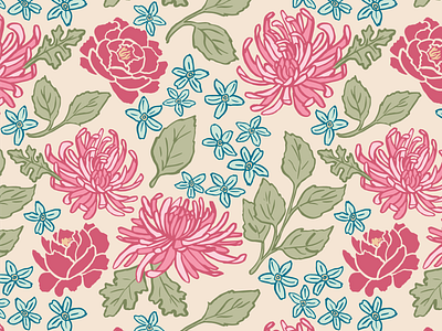 Fresh Floral Repeat Pattern
