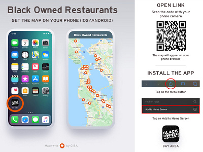 Black Owned Restaurants instructional design mobile app