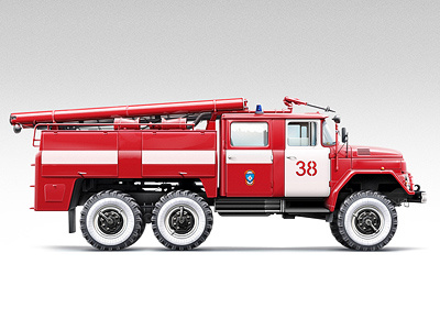 Fire Truck fire illustration photoshop russia truck