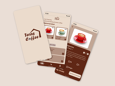 Teras Coffee Mobile App - 1 application branding coffeshop design illustration interface logo minimal mobile portofolio showcase ui ux