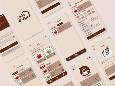 Teras Coffee Mobile App - 3 android branding coffeshop design illustration interface logo minimal mobile portofolio showcase ui ux