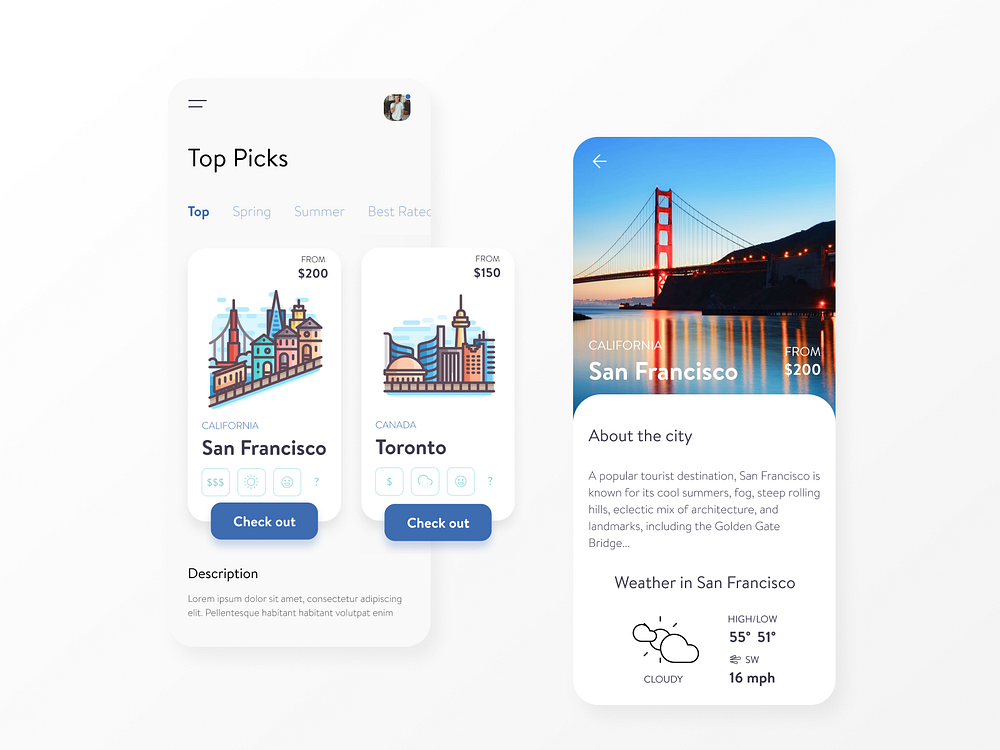 City Organizer App by Ilija Bogdanovic on Dribbble