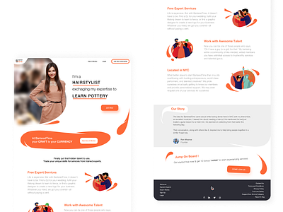 BarteredTime Webdesign Concept Full Screen barteredtime design oragnge trend trending trending ui trendy ui ui design uidesign uiux ux uxdesign uxui webdesign webdesigner