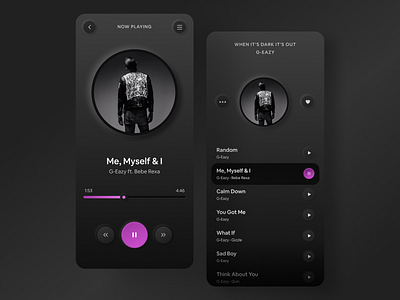 Neomorphic Music App UI app app design application application ui design mobile music music app music player app neomorphic neomorphism popular trend ui ui design uxdesign