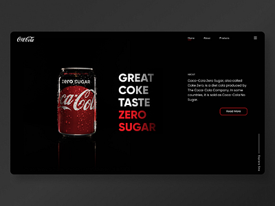 CocaCola Zero Webdesign