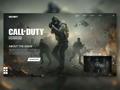 Call of Duty Webdesign callofduty clean cod desktop desktop design desktop wallpaper game gaming sharp ui uidesign uiux uxdesign webdesign