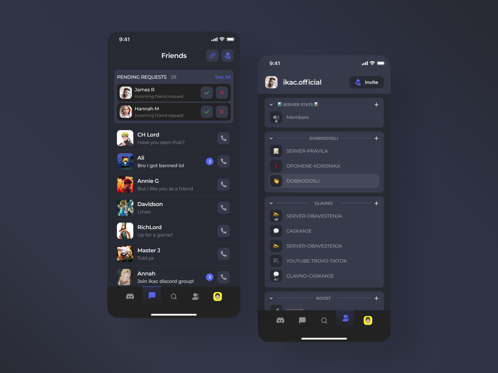 Discord App Redesign by Ilija Bogdanovic on Dribbble