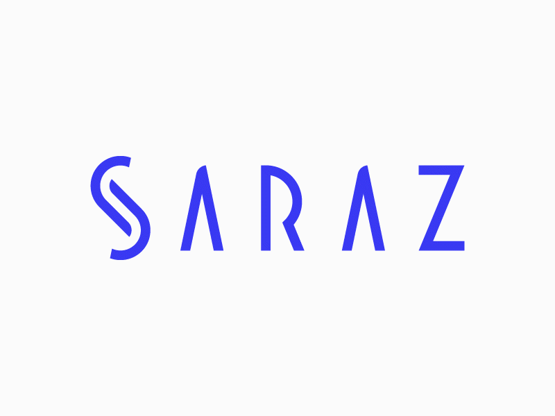 Saraz - WIP Logo branding chemistry font identity logo logotype minimal modern negative negative space simple type