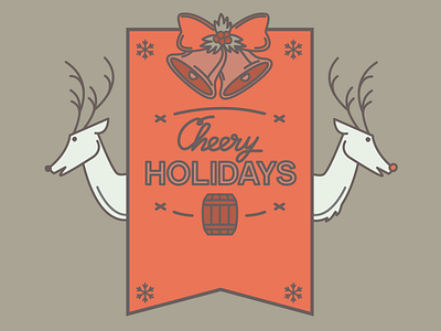 Cheery Holidays awesome banner beer bells cheers cheery christmas drink happy new year reindeer
