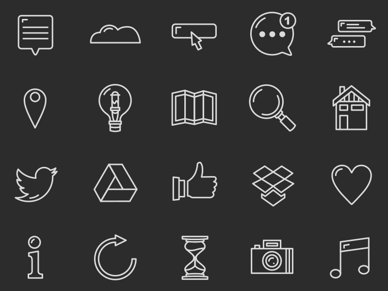 Icon Set: Surf & Share by Bobby Voeten on Dribbble