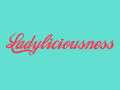 Ladyliciousness curly font lady logo woman
