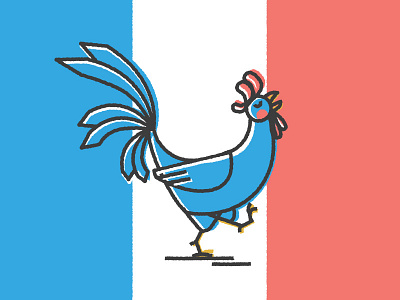 French Rooster animal france illustration pride rooster