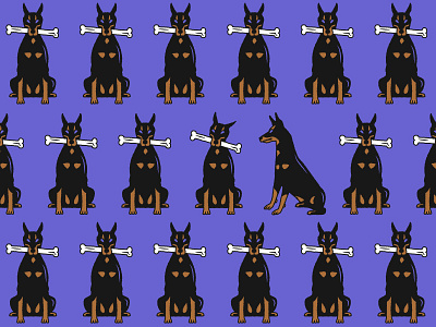 Doberman Pattern bones doberman dog dogs pattern pets