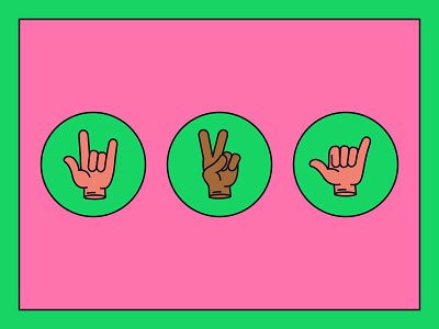 Hand Signs 90s enamelpin hand handsign hangloose peace rockon shaka sign