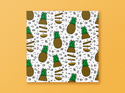 Pineapple Party birthday card fruit party pattern pineapple stationery