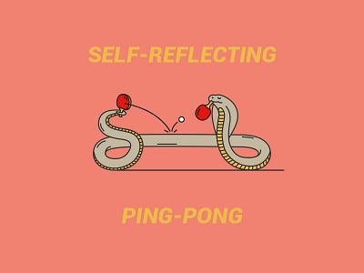 Self-Reflecting Ping-Pong animal cobra flexible pingpong snake sports tabletennis wildlife