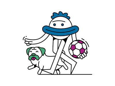 Soccer time activity dog dogwalk monster pug smile soccer sports spring walk walk cycle walking