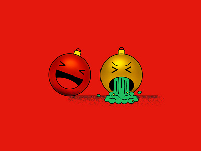 After Christmas sickness christmas christmasball emoji puke sick sickness smiley smileys vomit