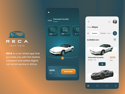 RECA Rent Cars App 3d animation app ui apps design branding business cover design dailyuichallenge design graphic design illustration inspiration logo motion graphics ui