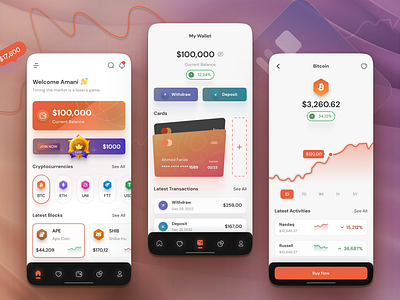 CR7 Cryptocurrency App Concept - Light Mode