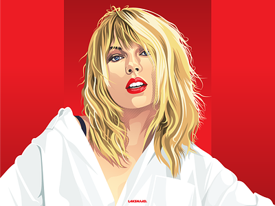 Taylor Swift Portrait adobe illustrator design illustration lover portrait portrait art portrait illustration red singer taylor taylor swift vector