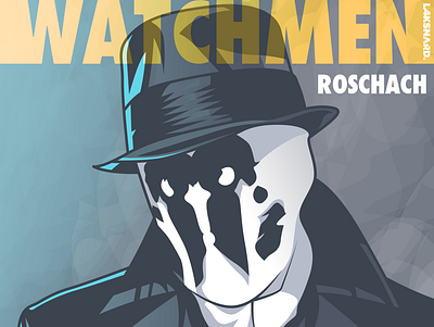 Rorschach adobe illustrator dccomics illustration movie superman vector watchmen