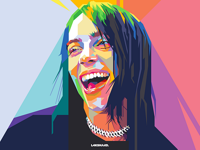 Billie Eilish WPAP adobe illustrator bad guy billie billie eilish billieeilish design eilish finneas illustration vector