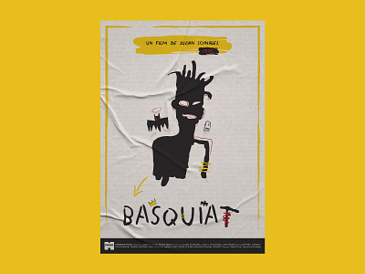 Basquiat Movie Poster I Dribbble Weekly Warm-Up basquiat graphic design illustration movie poster poster poster design print design