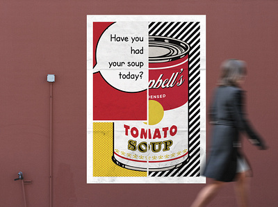 Campbell's Poster andy warhol colorful dots graphic design illustration lines modern art patterns pop art poster print design tomato soup