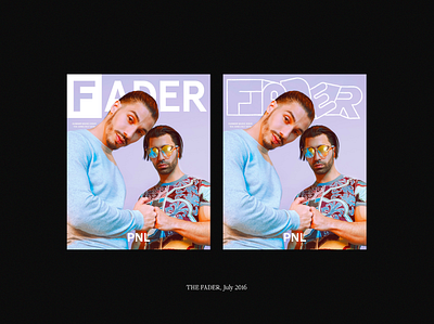 THE FADER cover concept design type typography