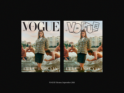 VOGUE UKRAINE cover concept design handmade handtype illustration lettering type typography