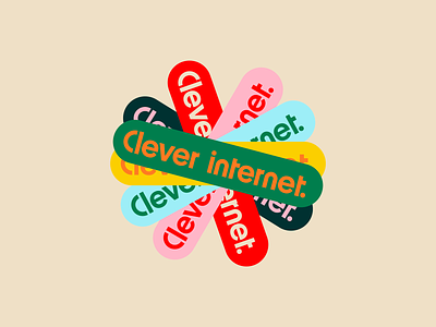 Clever internet. concept design identity type typography