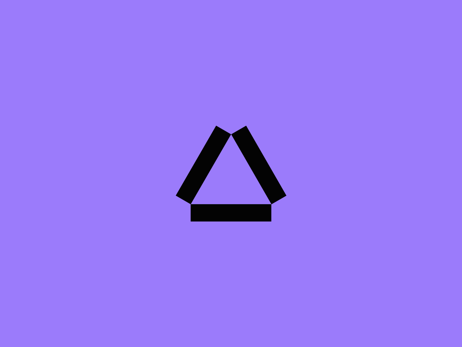 Letter A + Triangle animation concept design identity