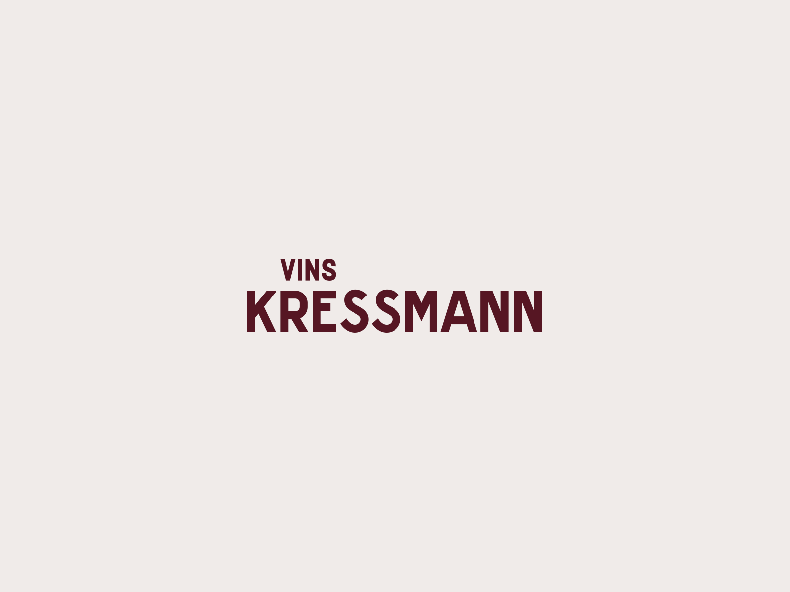 Vins Kressmann brand branding concept design identity logo logotype new type typography