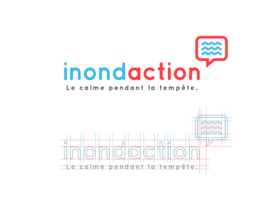 inondaction action brand branding identity inondation logo logotype mark type