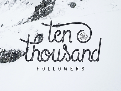 10K 10k collective followers hand ligature ligature10k ten thousand type