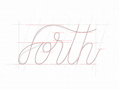 Forth calligraphy construction handlettering handmade lines type typography