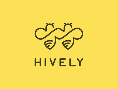 Hively app concept hively icon identity logo logotype type