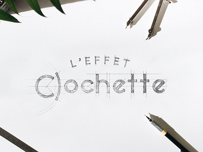 L'effet clochette baby childcare identity logotype process shop type