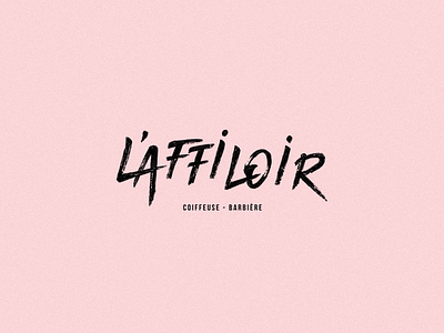 L'AFFILOIR barber handmade handtype logo shop type typography