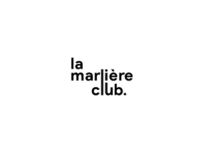 la marlière club identity logo logotype music type typography