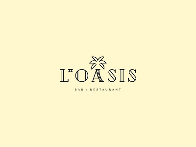 l'oasis bar branding concept identity restaurant type typography