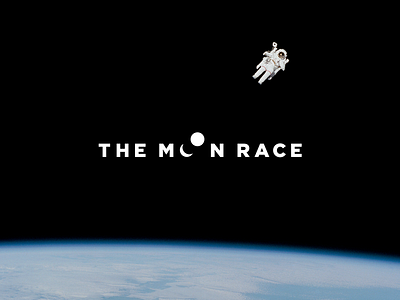 THE MOON RACE identity logo moon project race