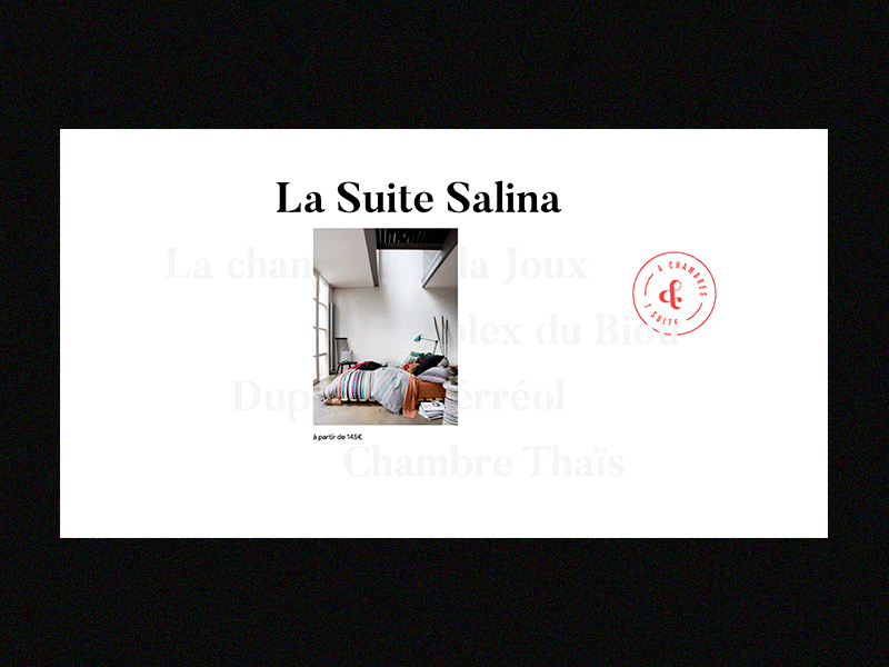 la scierie rooms concept design ui ux web