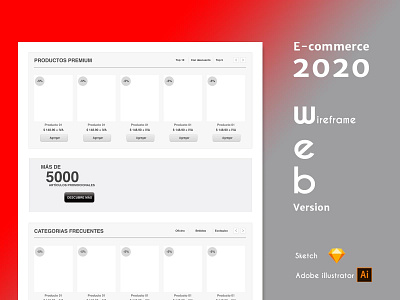 E-commerce Design 2020 app design eccomerce illustrator prototype service sketch ui uidesign ux ui uxui web