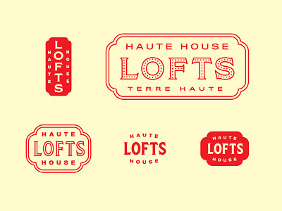 Haute House–scrapped logo ideas badge logo branding freelance graphic design identity lofts logo typography vintage logo