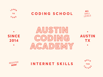 Austin Coding Academy type study freelance geometric sans graphic design identity design moodboard sans serif the designers foundry type system typography