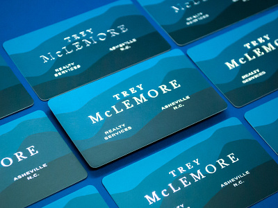 Trey McLemore Business Cards business cards foil stamp freelance graphic design real estate silver foil typography