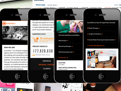 Lunchbox™ Mobile Website design mobile redesign ui uidesign