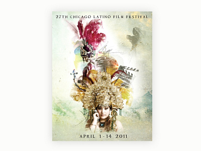 #TBT 2011 Chicago Latino Film Festival Poster Design art direction design flyer design graphic design illustration poster art